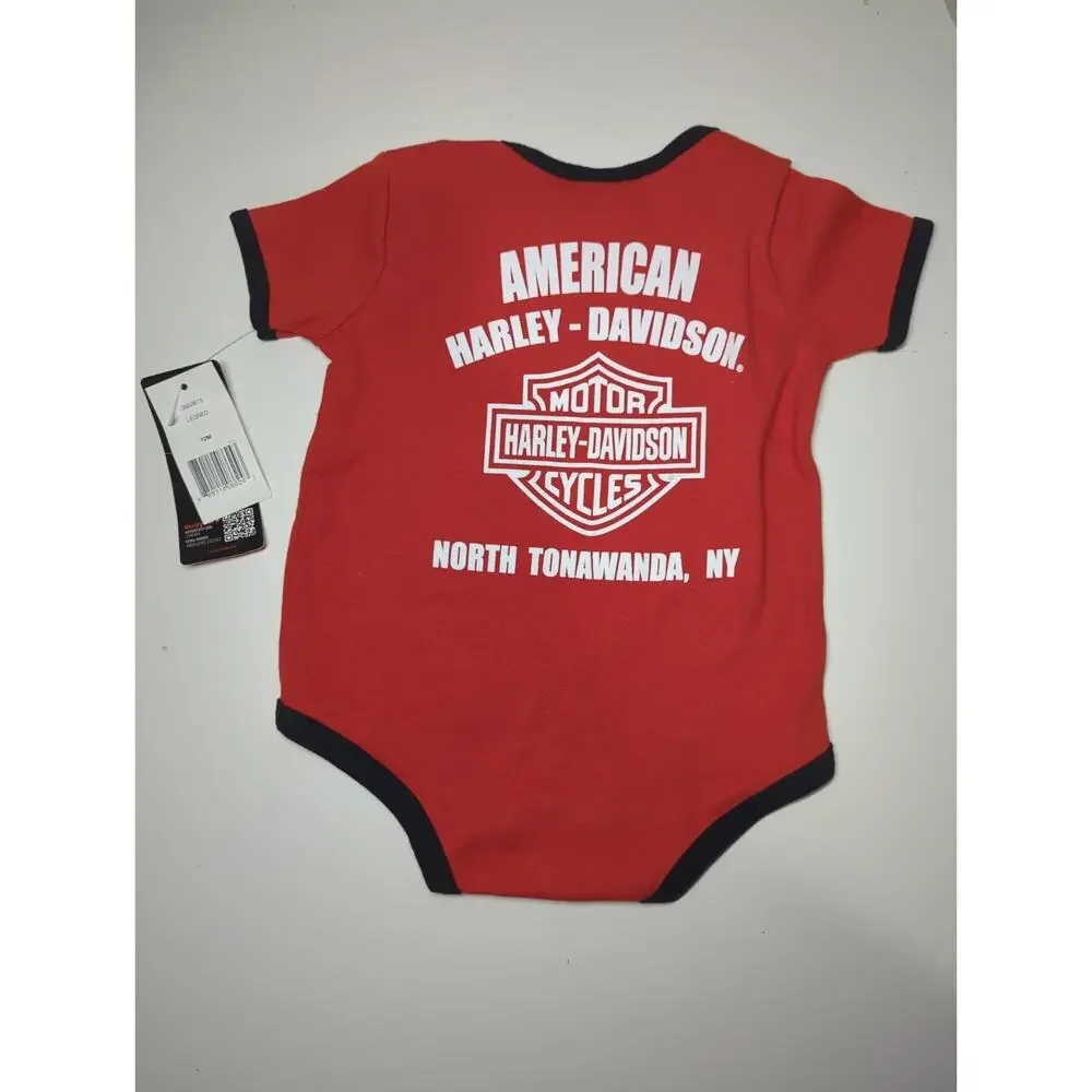 Infant HARLEY DAVIDSON Outfit Body Suit North Tonawanda, New York NY SIZE 12 M
